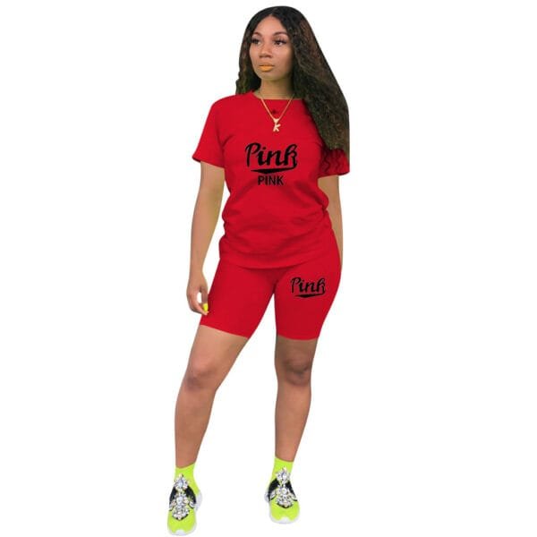 Fashion Casual Exercise Short Sleeve Suit Women - Image 4