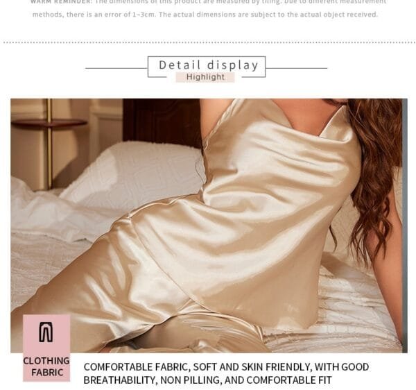 Ice Silk Pajamas European And American Fashion Minimalist Underwear Suspenders - Image 8