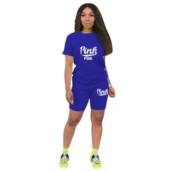 Fashion Casual Exercise Short Sleeve Suit Women - Image 10