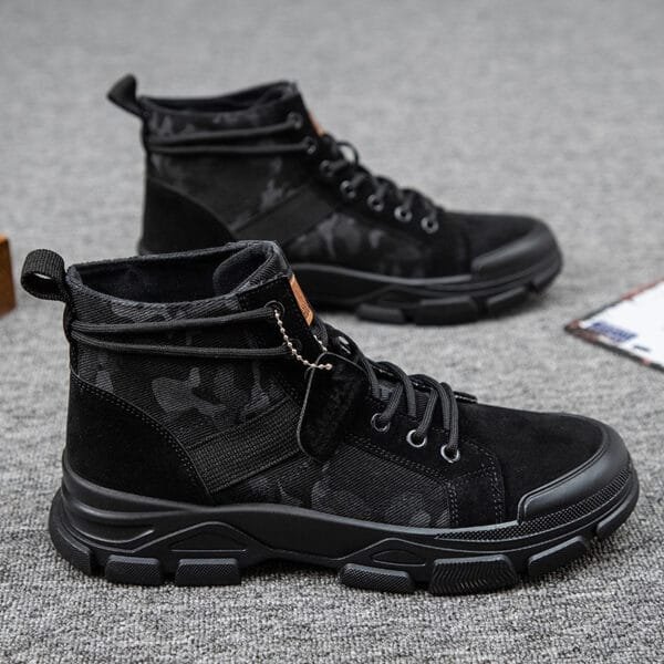 High Top Canvas Work Casual Fashion Boots - Image 2