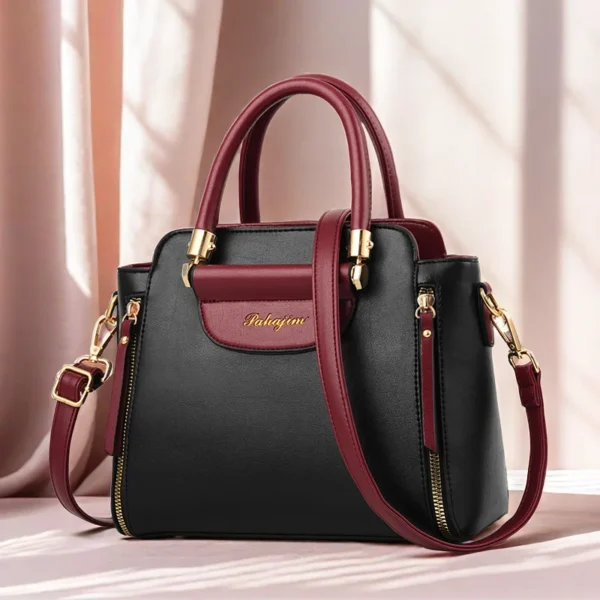 Women's bag 2024 new fashion women's bags hit color hand-held bag Europeand the United States all-match shoulder messenger bag - Image 2