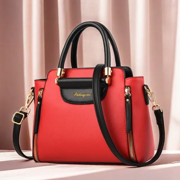 Women's bag 2024 new fashion women's bags hit color hand-held bag Europeand the United States all-match shoulder messenger bag - Image 4