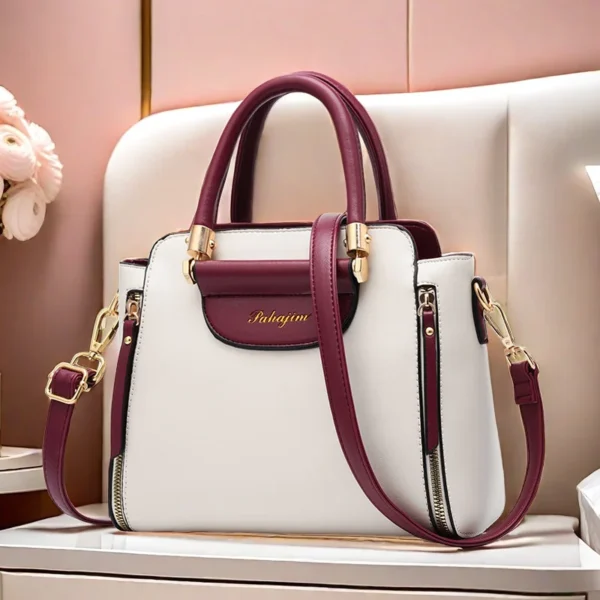 Women's bag 2024 new fashion women's bags hit color hand-held bag Europeand the United States all-match shoulder messenger bag - Image 3