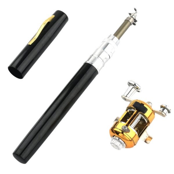 Portable Telescopic Pocket Stream Fishing Rod Ice Rod Sea Fishing Rod 1m Pen Fishing Rod Kit - Image 9