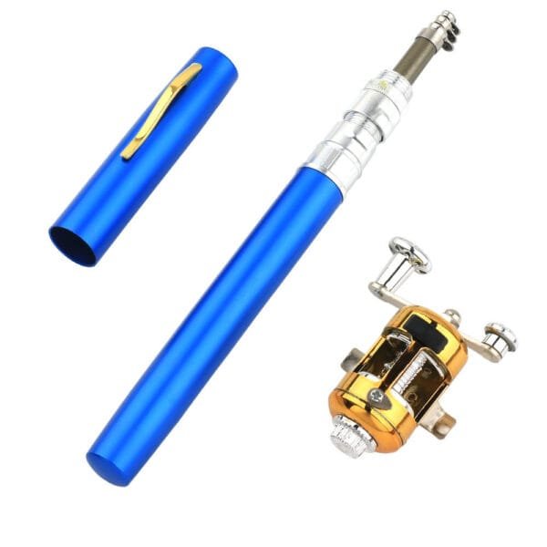 Portable Telescopic Pocket Stream Fishing Rod Ice Rod Sea Fishing Rod 1m Pen Fishing Rod Kit - Image 3