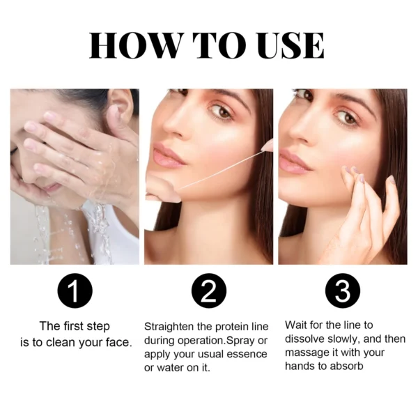 EELHOE Protein Lifting Thread Kit Face Lift Plump Silk Protein Line Carving Anti Aging Firming Fade Fine Wrinkle Serum Skin Care - Image 5
