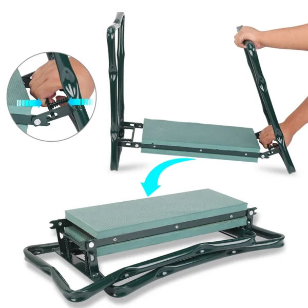 Heavy Duty Upgraded Garden Kneeler Thicken Seat Padded Kneeling Stool Indoor Outdoor 150KG Load Portable Folding - Image 4
