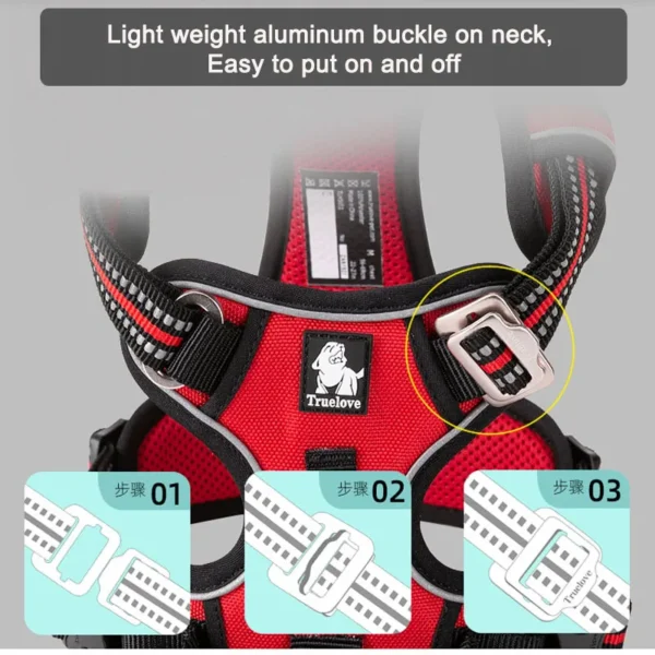 Truelove Front Nylon Dog Harness No Pull Vest Soft Adjustable Safety Harness For Dog Small Large Running Training French Bulldog - Image 6