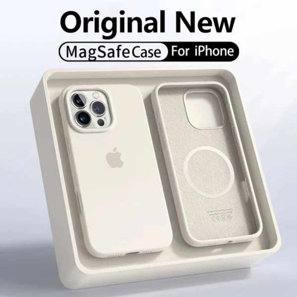 Official Apple Liquid Silicone Magsafe Phone Case For iPhone 12 13 14 15 16 Pro Max 16 cases Magnetic Cover Wireless Charging - Image 2
