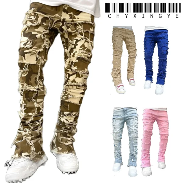 Chyxinye 2023 Overalls Camouflage Y2K Fashion Baggy Jeans Cargo Pants Men Clothing Straight Women Wide Leg Long Trousers Homme