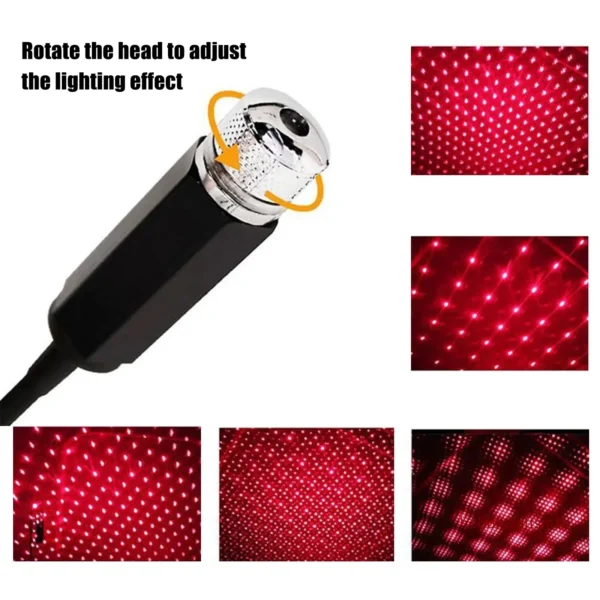 Mini LED Car Roof Star Night Light Projector Atmosphere Galaxy Lamp USB Decorative Adjustable for Auto Roof Room Ceiling Decor - Image 4