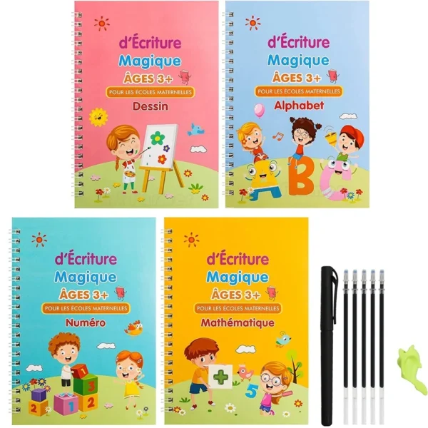 Magic French Copy Book Groove Practice Copybook Children Notebook Learning Numbers French Letter Calligraphy Write Exercise Book - Image 6