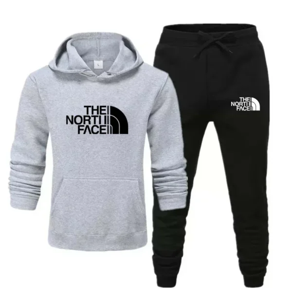 Spring and autumn fashion men and women hoodie + sweatpants two-piece set, new outdoor jogging zipper men's leisure sports suit - Image 3