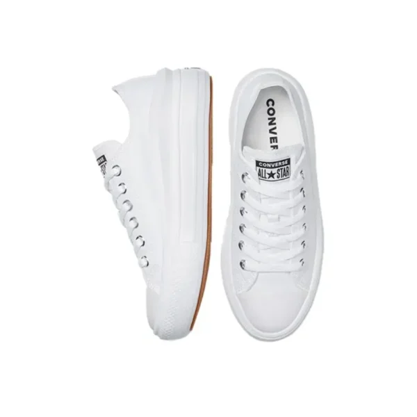 Converse All Star Move Low Comfortable and versatile Non-slip breathable bag low-top canvas shoes Women's Pure white - Image 5