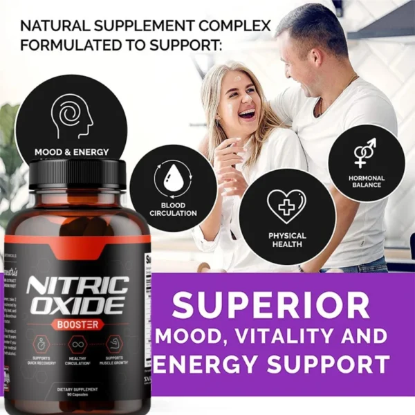 Best Booster for Men - Nitric Oxide Supplements for Health, Energy & Endurance, Muscle Mass - Image 3