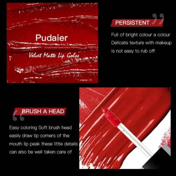 Best Lip Makeup 17 Color Sexy Matte Long Lasting Lipgloss Liquid Lipstick Lip Cream - Image 2