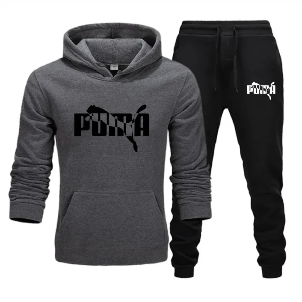 Men's Letter Print Tracksuit Casual Jogging Suit Outdoor Set Hoodies + Sweatpant 2pcs Autumn Fashion Clothing - Image 6