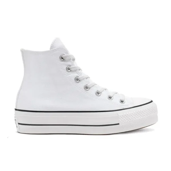 Converse All Star Lift High Top Muffin Bottom Classic Hundred Casual Non-slip High Top Canvas Women's Shoes Premium White - Image 2