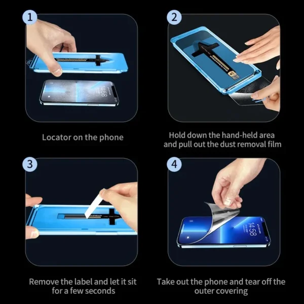 For iPhone 16 15 14 13 12 11 XR XS Pro Max Plus Screen Protector Toughened Glass Phone With Install Kit Remove Magicjohn - Image 2