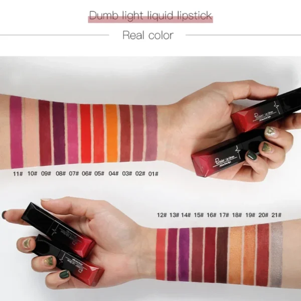 Best Lip Makeup 17 Color Sexy Matte Long Lasting Lipgloss Liquid Lipstick Lip Cream - Image 3