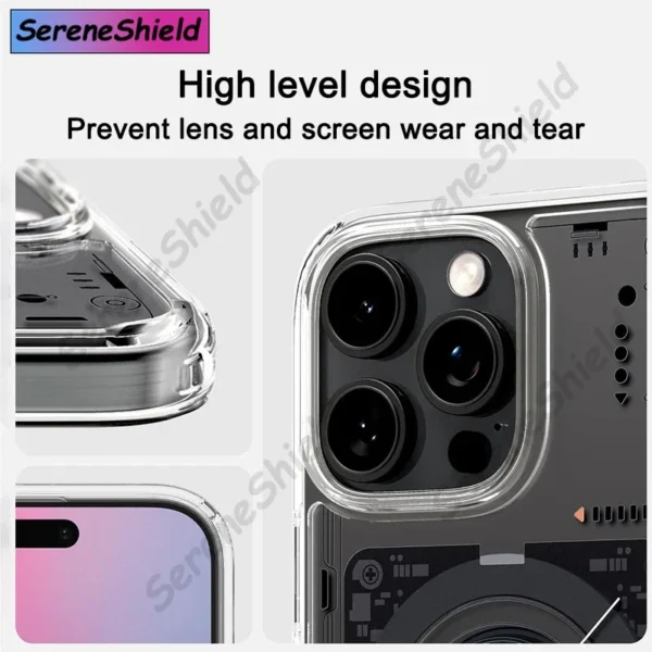 Latest Technology Phone Case for iPhone 16 Pro Max 15 Plus 14 Pro 13 Fine Hole Circuit Board Magnetic Anti-fall Phone Case - Image 5