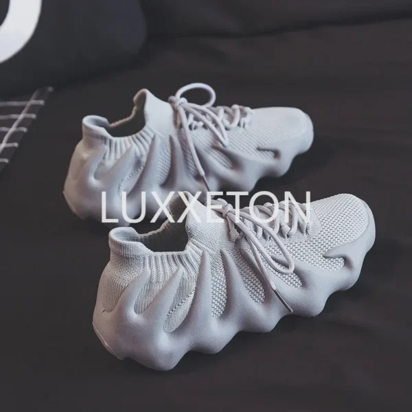 2024 New Summer Mesh Shoes Couple Knitted Thin Breathable and Anti Slip Soft Sole Sports and Leisure One Step Walking Shoes - Image 2