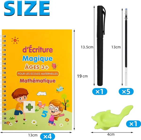 Magic French Copy Book Groove Practice Copybook Children Notebook Learning Numbers French Letter Calligraphy Write Exercise Book - Image 5