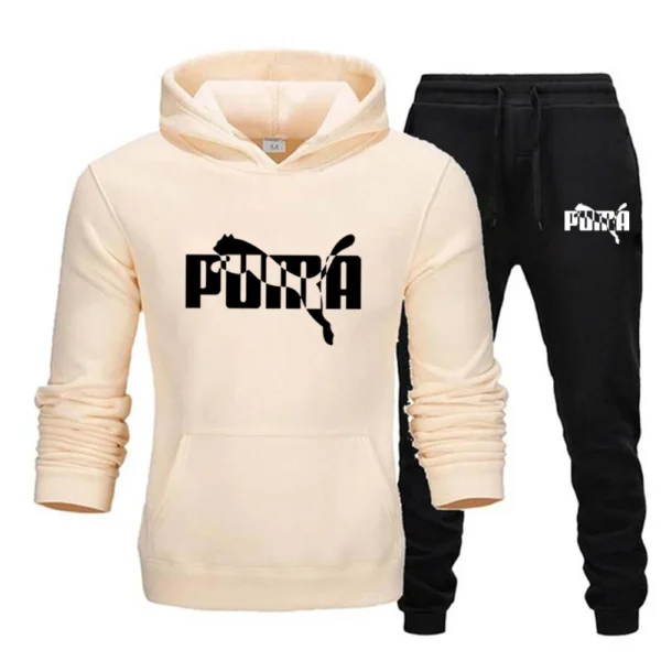 Men's Letter Print Tracksuit Casual Jogging Suit Outdoor Set Hoodies + Sweatpant 2pcs Autumn Fashion Clothing - Image 3