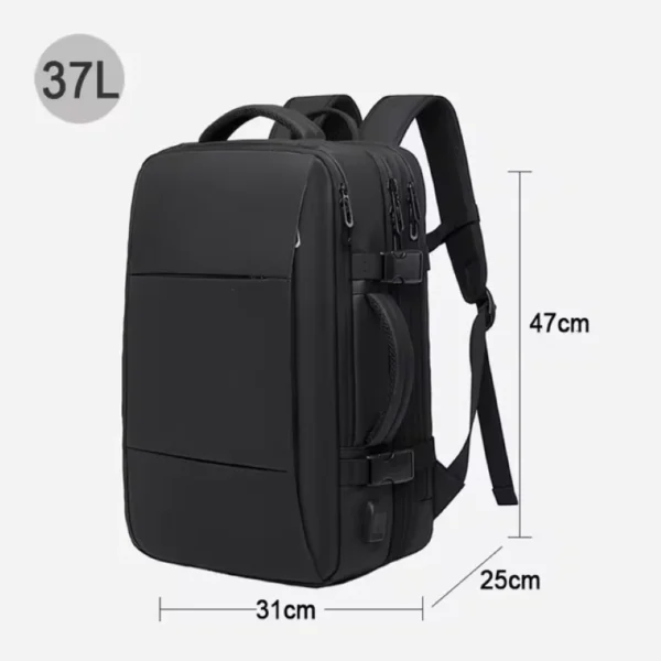 BANGE travel backpack men's business backpack school expandable USB bag large capacity 17.3 laptop waterproof fashion backpack - Image 4