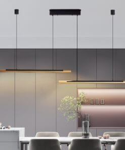 modern black gold LED pendant light