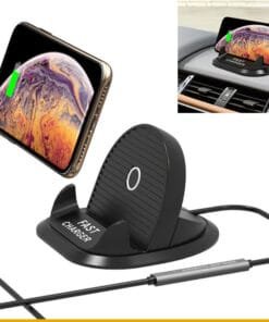 Support chargeur voiture sans fil Qi 10W pour iPhone et Samsung