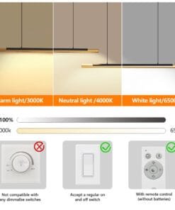 modern black gold LED pendant light