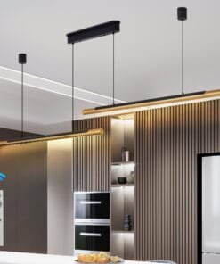 modern black gold LED pendant light