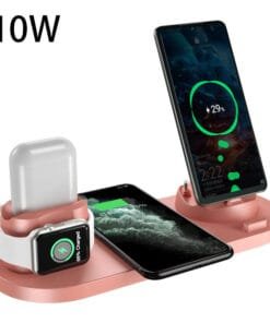 6 in 1 wireless charging station fast charger for iPhone and Apple Watch