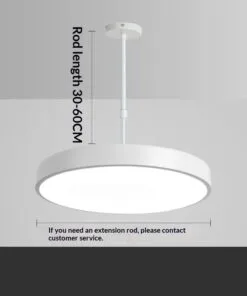 ound LED chandelier adjustable suspension rod light