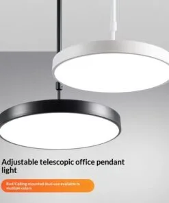 ound LED chandelier adjustable suspension rod light
