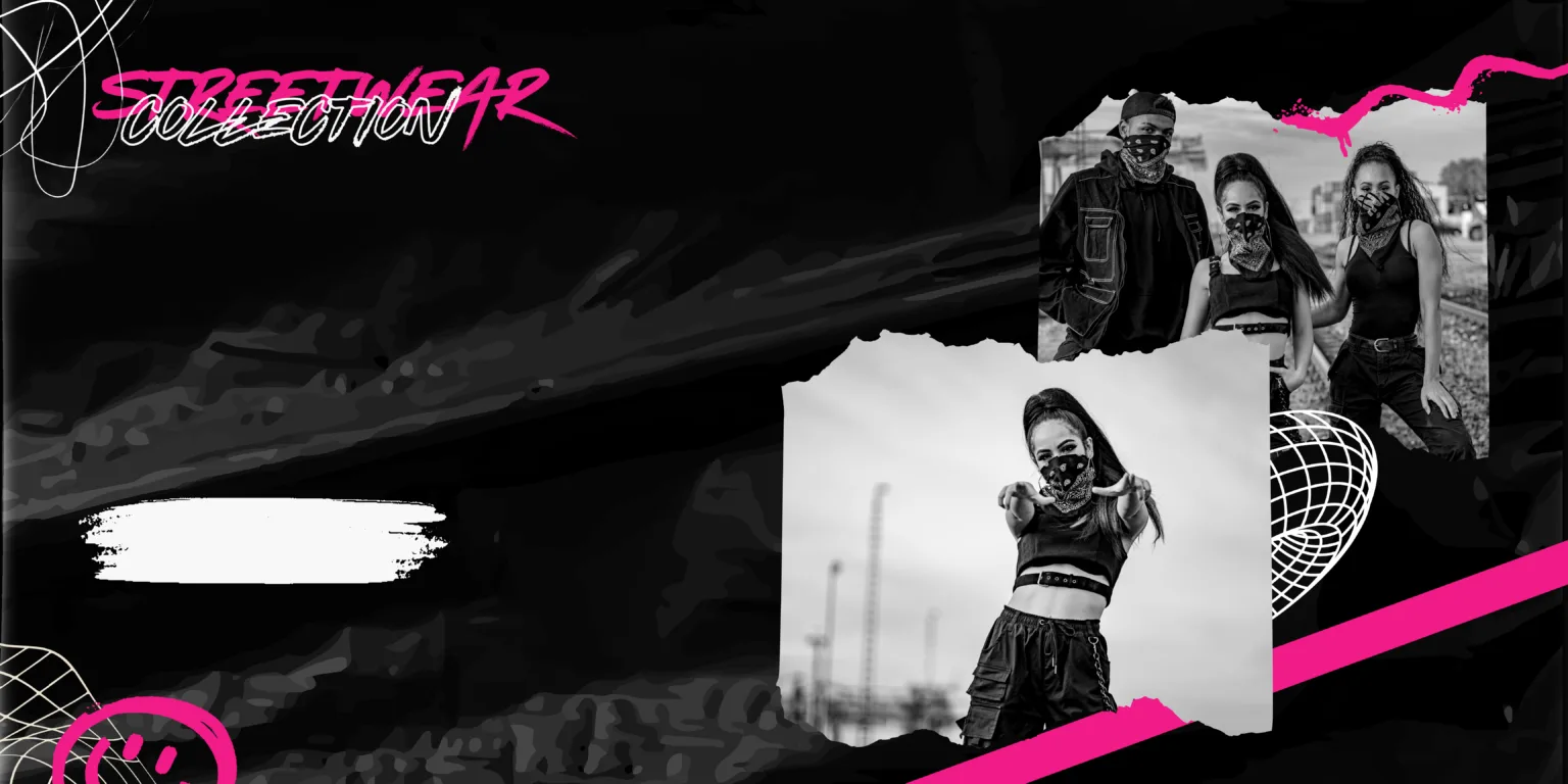 Black Modern Streetwear Landscape Banner (1)