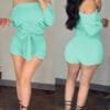 Rose Red Shorts Romper
