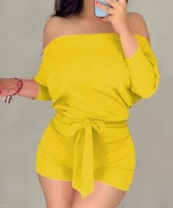 Rose Red Shorts Romper