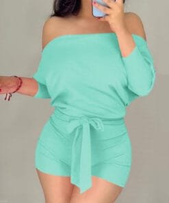 Rose Red Shorts Romper