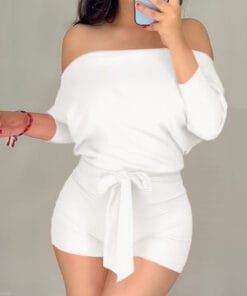 Rose Red Shorts Romper